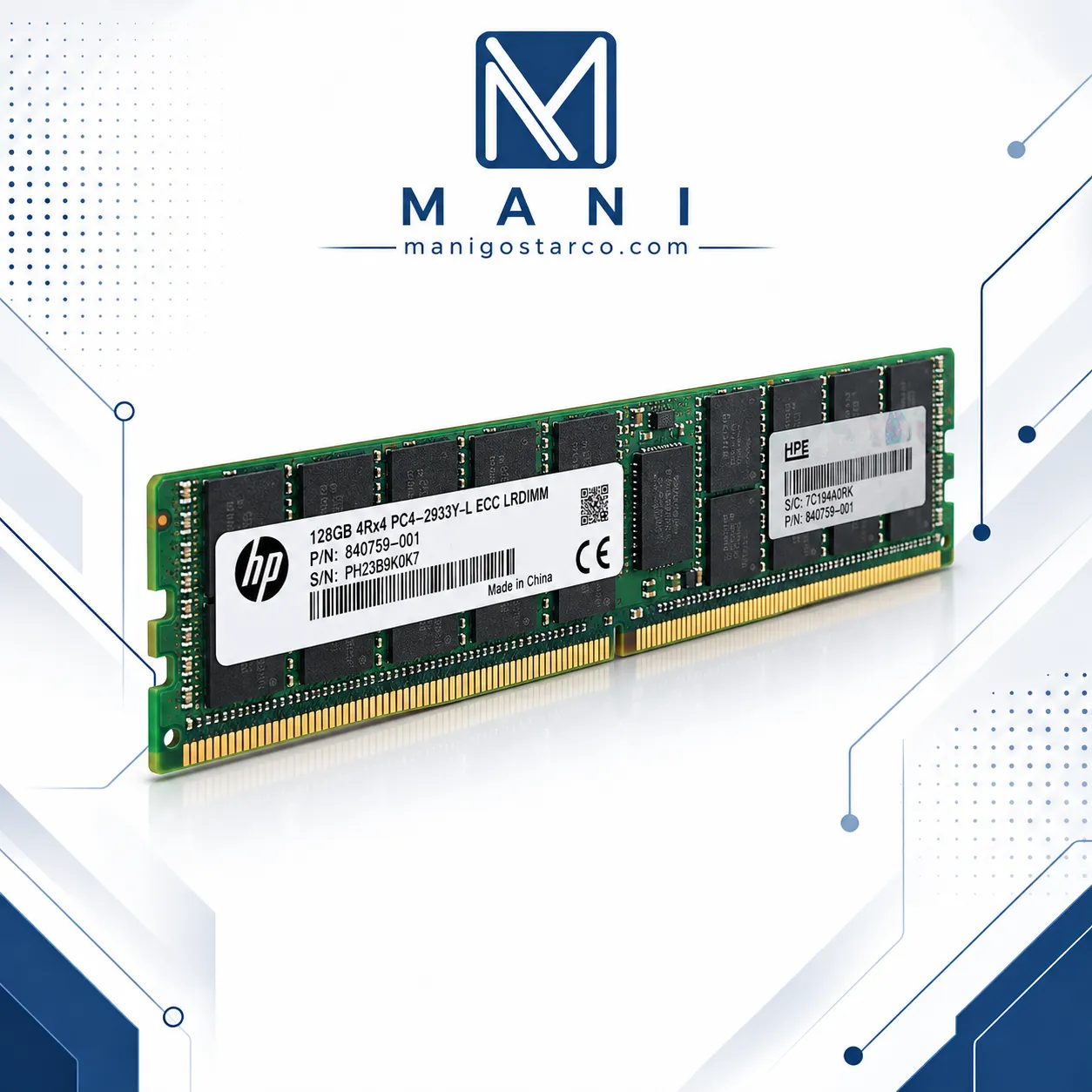 رم سرور HP 128GB DDR4 2933MHz ECC LRDIMM رم سرور HP 128GB DDR4 2933MHz ECC LRDIMM