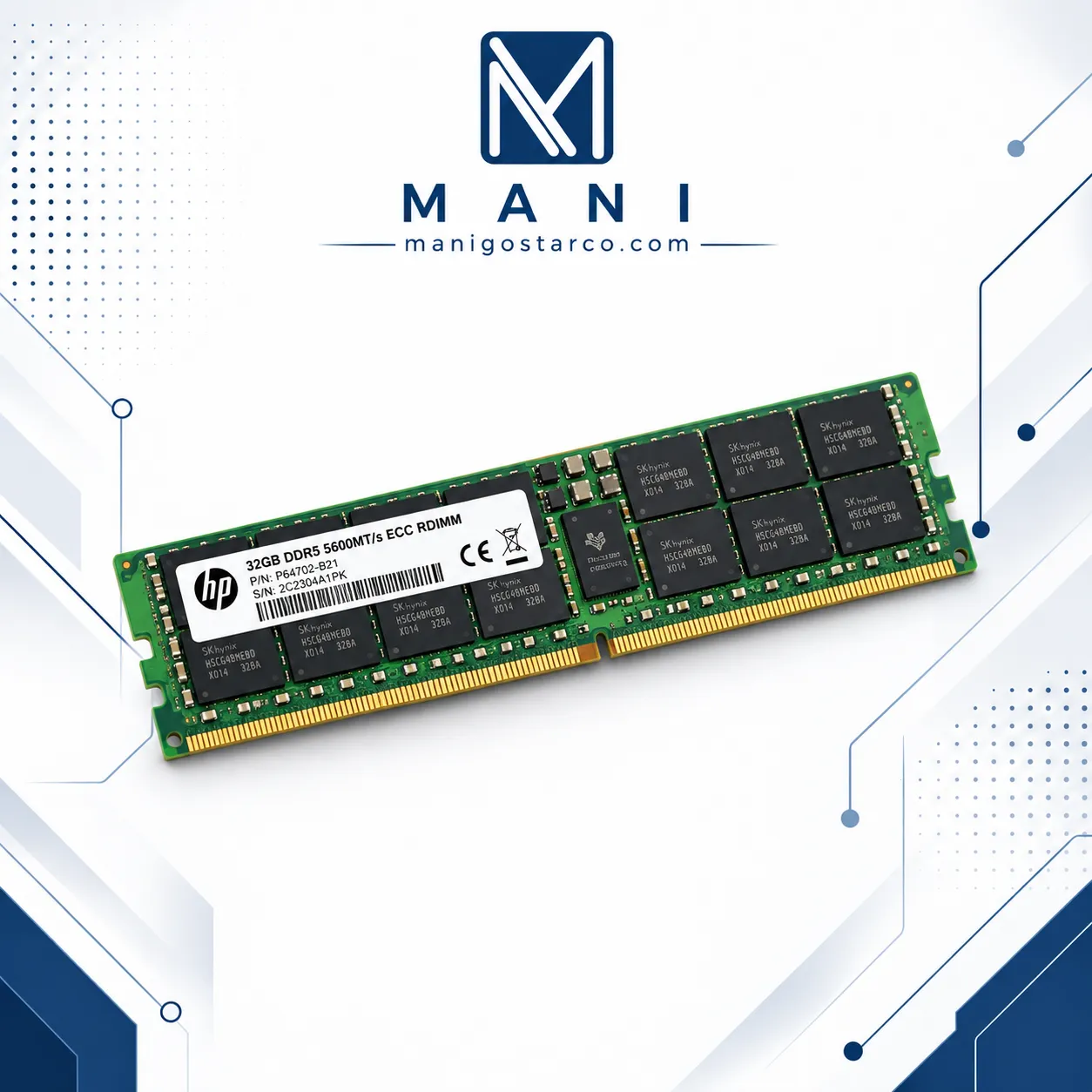 رم سرور HP 64GB DDR5 5600MTs ECC RDIMM رم سرور HP 64GB DDR5 5600MTs ECC RDIMM